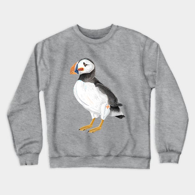 Painted Puffin Crewneck Sweatshirt by mailboxdisco